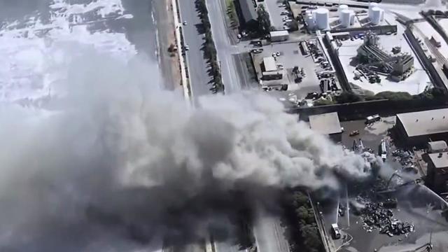 Sims Metal Recycling Plant Fire 