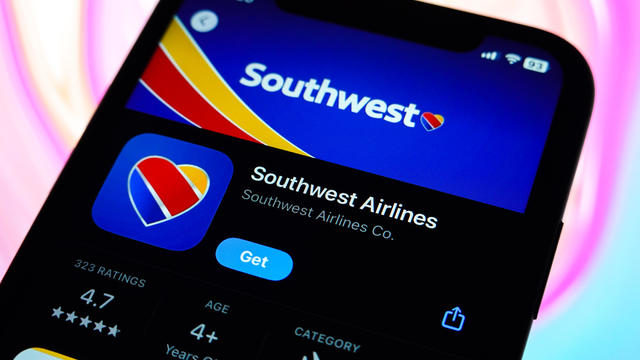 In this photo illustration, the Southwest Airlines logo is 