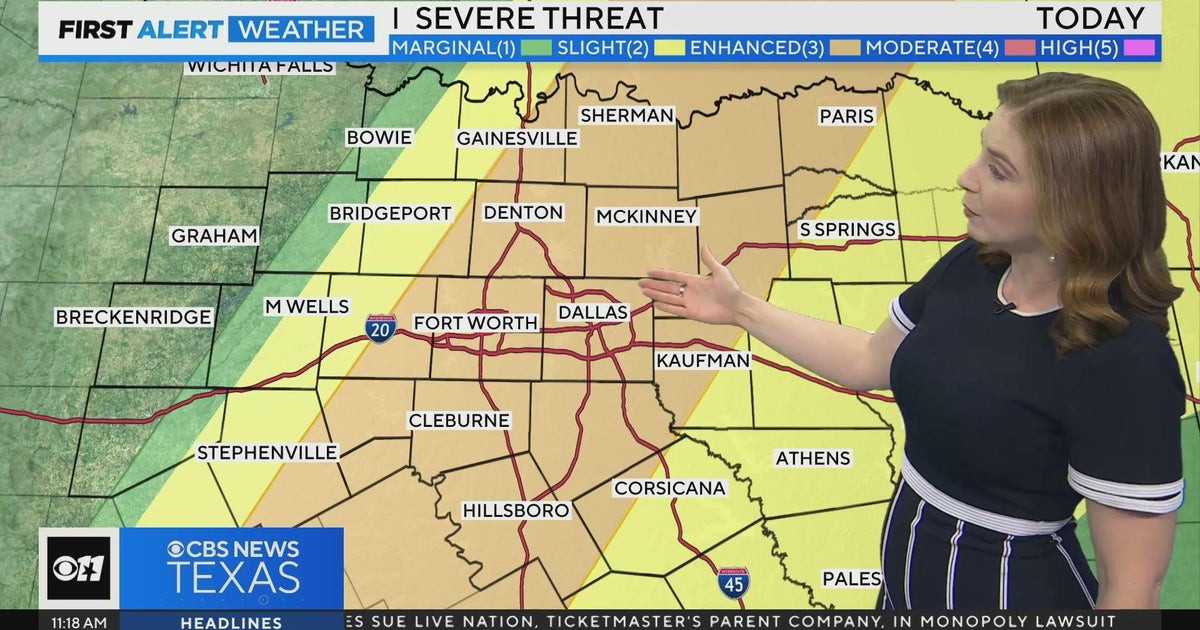 North Texas under enhanced risk for severe weather Friday - CBS Texas