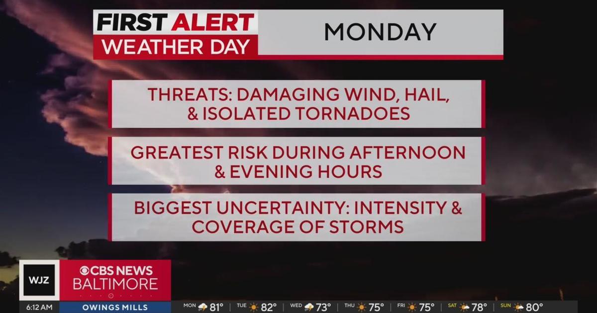 Weather Alert Day for possible severe holiday storms in Maryland