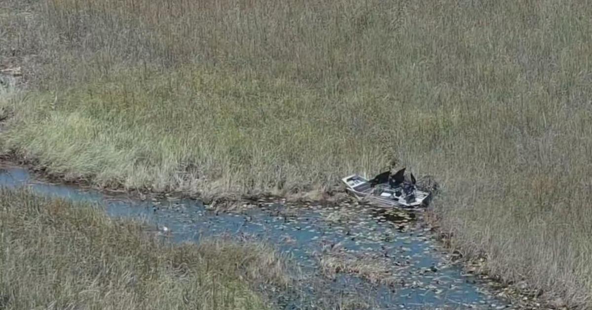 Air boat crashes in Broward County wetlands – CBS News