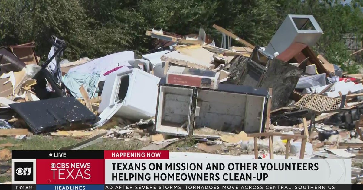 Texans on Mission, volunteers begin cleanup after tornadoes - CBS Texas