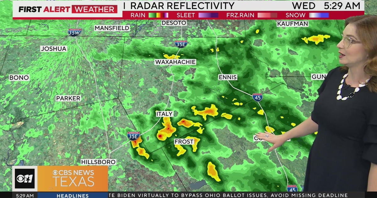 Storms linger around North Texas Wednesday - CBS Texas