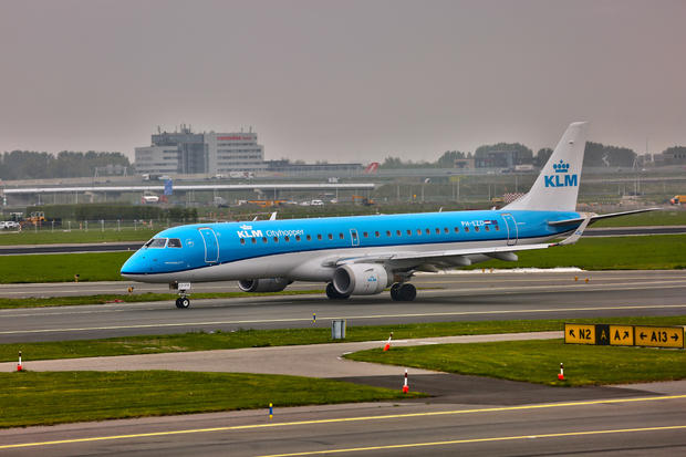 KLM Royal Dutch Airlines Airplanes At Amsterdam Airport Schiphol 