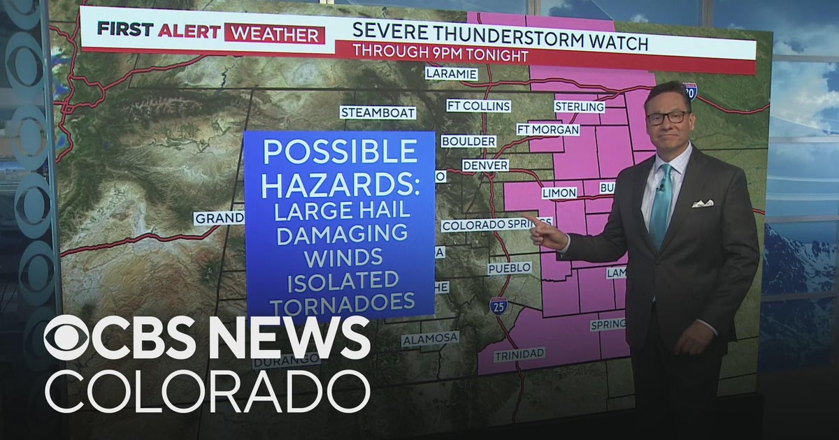 Severe storms over the eastern plains Wednesday and Thursday - CBS Colorado