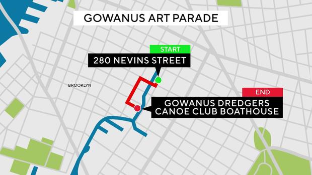 Gowanus Art Parade map 