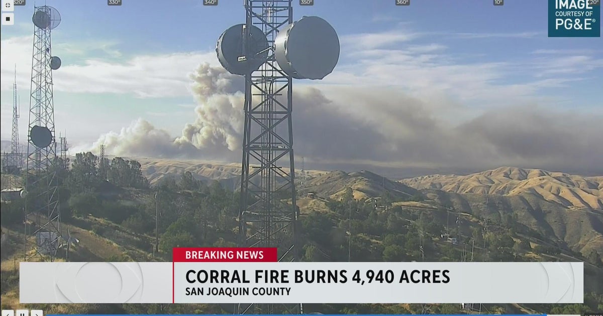 Evacuations issued as wildfire burns southwest of Tracy