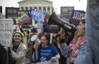 Protest against broad access to abortion pill outside U.S. Supreme Court 