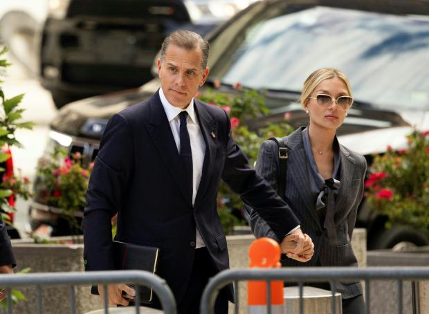 Hunter Biden and his wife, Melissa Cohen Biden, arrive at court in Wilmington, Delaware 