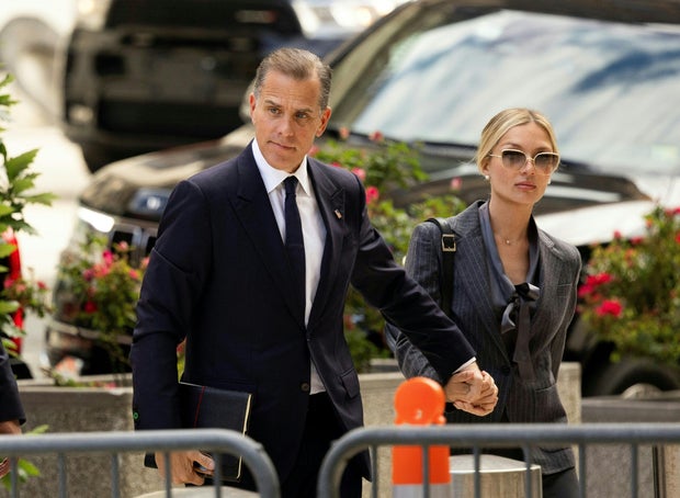 Hunter Biden and his wife, Melissa Cohen Biden, arrive at court in Wilmington, Delaware