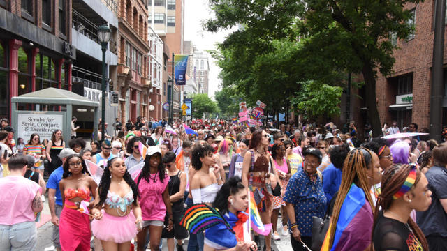 People celebrating Pride in Philadelphia 