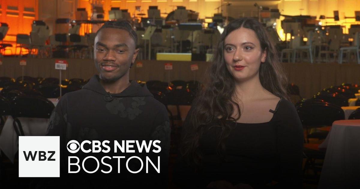 Young artists prepare to perform with the Boston Pops