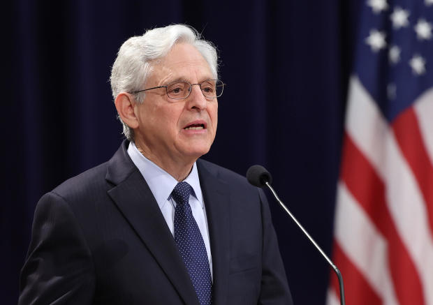 Attorney General Merrick Garland delivers remarks at the Justice Department on May 14, 2024, in Washington, D.C.  