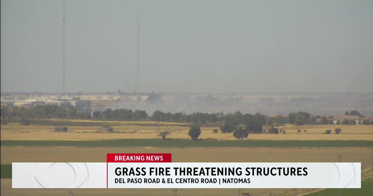 Large grass fire sparks in north Natomas