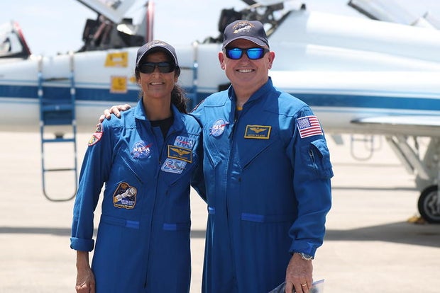 Sunita Williams, left, and Barry "Butch" Wilmore 