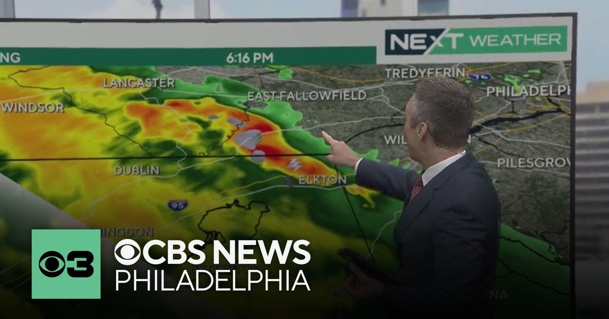 Showers, storms on Wednesday night in Philadelphia region - CBS ...