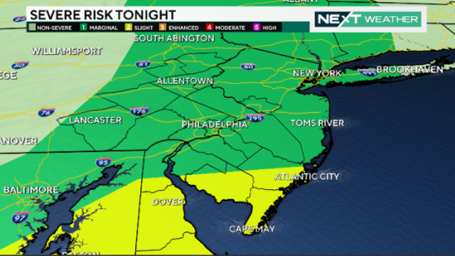 Severe weather risk today 