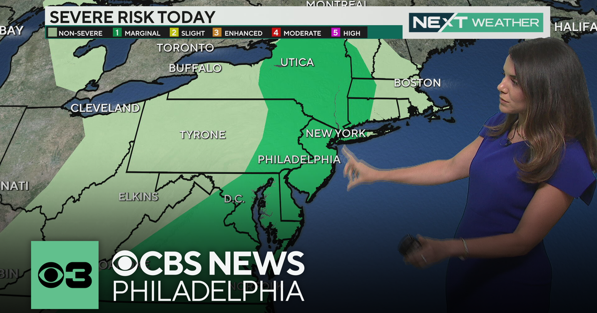High humidity in Philadelphia Thursday, marginal risk for severe ...