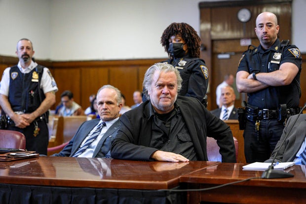 Steve Bannon Attends Court Hearing In New York For Fundraising Fraud Charges 