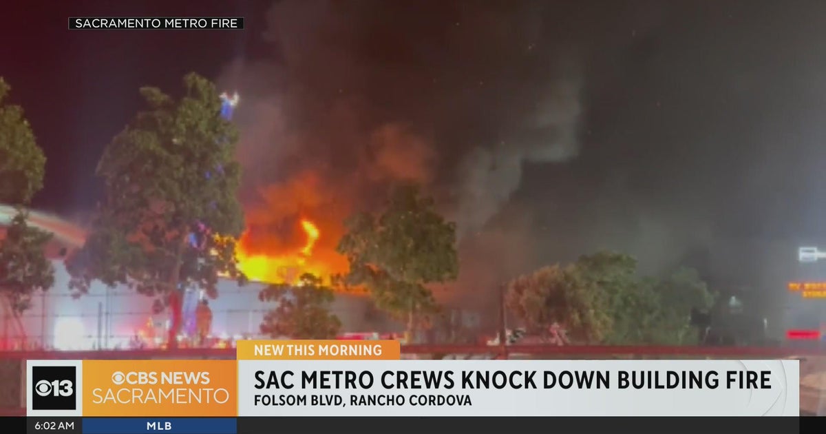 Rancho Cordova building goes up in flames