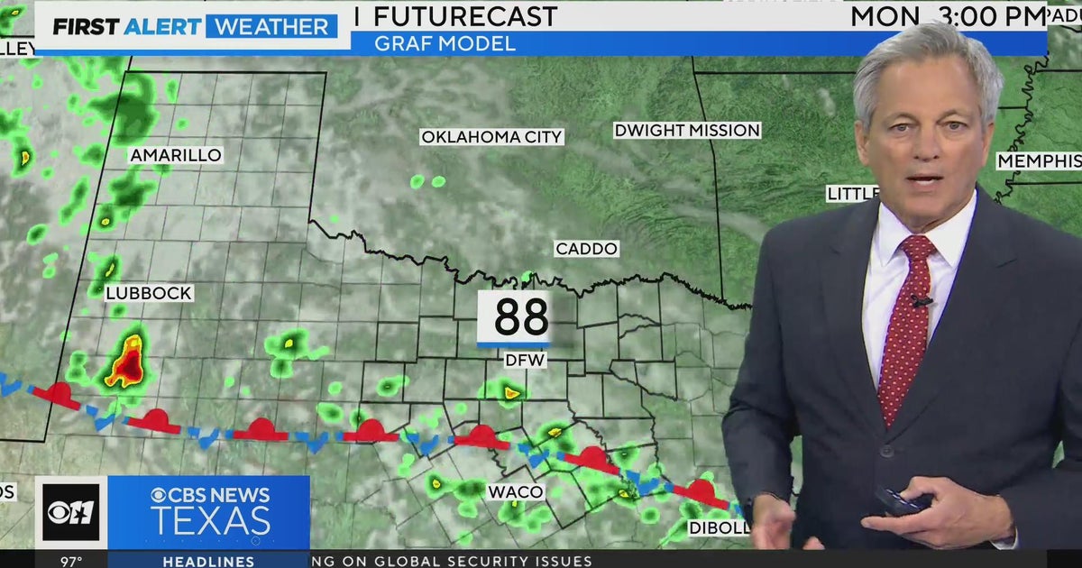 Storms chances return Monday, increase Tuesday in North Texas - CBS Texas