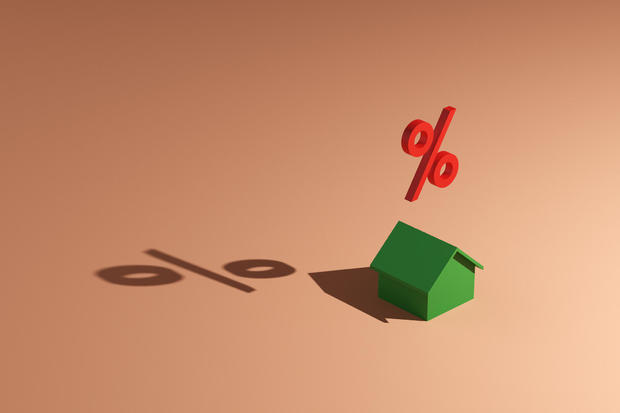 Housing market interest rate concept 