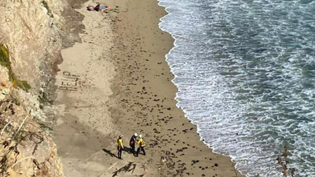 HELP message Santa Cruz County beach rescue 