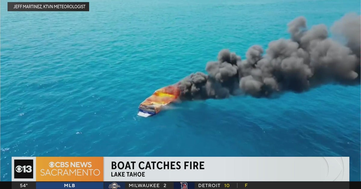 Boat catches fire on Lake Tahoe