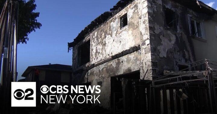 Family narrowly escapes fire that destroyed their Queens home - CBS New ...