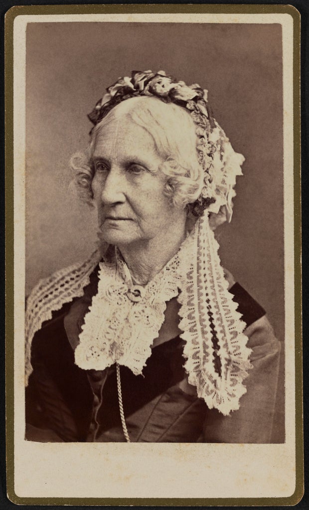 Nancy Maria Donaldson Johnson 1794-1890, Active in American Missionary Association, Taught Freed Slaves, Volunteer and Inventor, Head and Shoulders Portrait by Julius Ulke, 1875