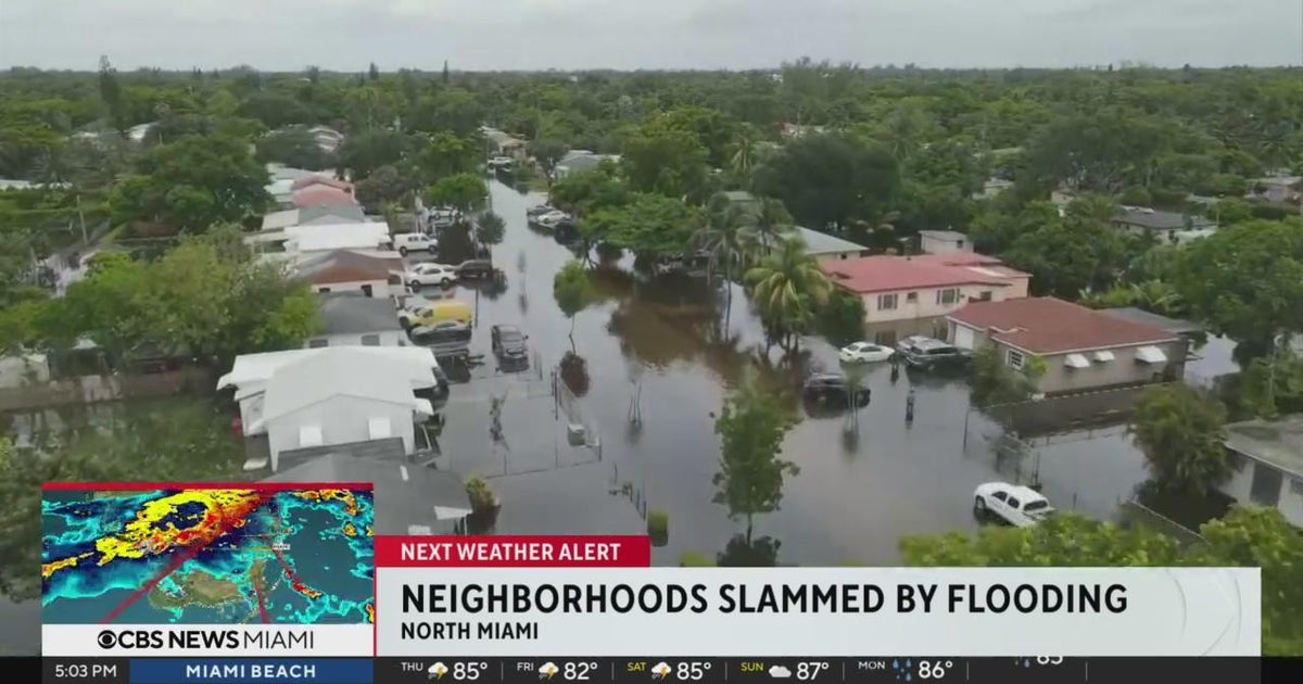 Miami-Dade neighborhoods slammed by flooding from heavy storms - CBS Miami