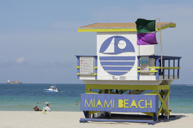 The lifeguard stand on Miami Beach 