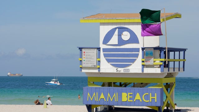 The lifeguard stand on Miami Beach 