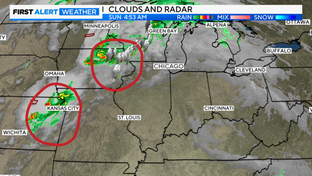 circled areas for showers 