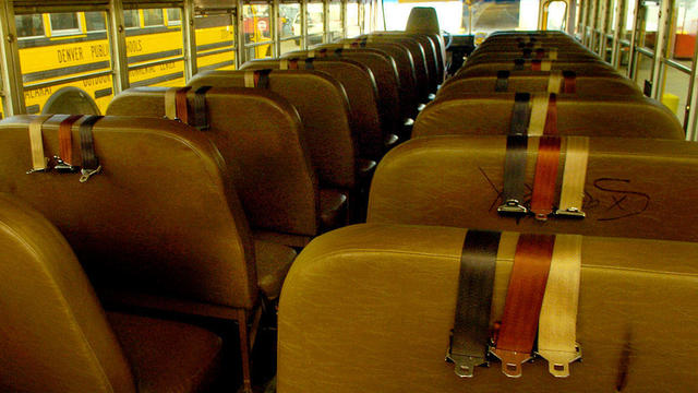 DENVER, CO (04-27-2006) -- Most DPS buses come equipped with seat-belts. The bus that was involved in the accident is a 1997 model that was equipped with seat-belts. Denver Public Schools are investigating the accident involving students from Hill Middle 