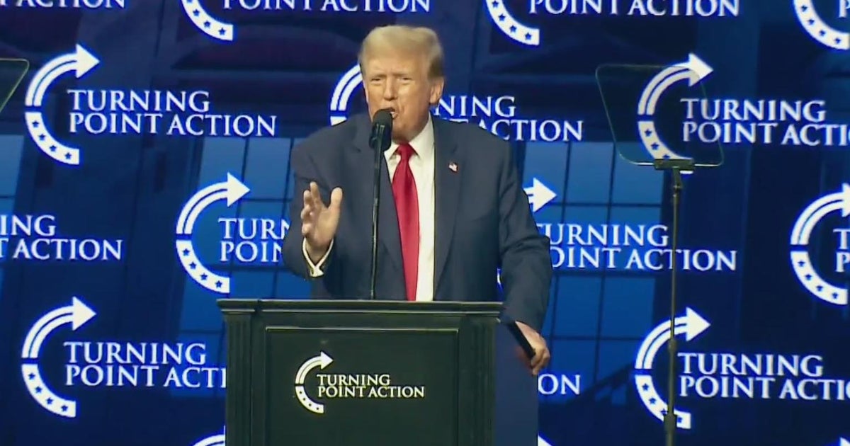 Donald Trump speaks at Turning Point Action's convention in Detroit ...