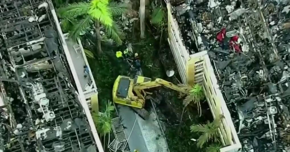 Demolition underway of Miami apartment building that was set on fire ...