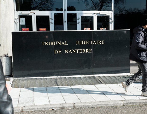 Exterior of the Tribunal Judiciare de Nanterre (Judicial Court of Nanterre) in France