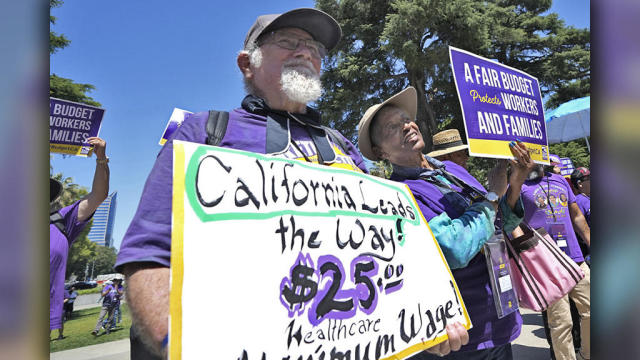 California Budget - Minimum Wage Demonstration 