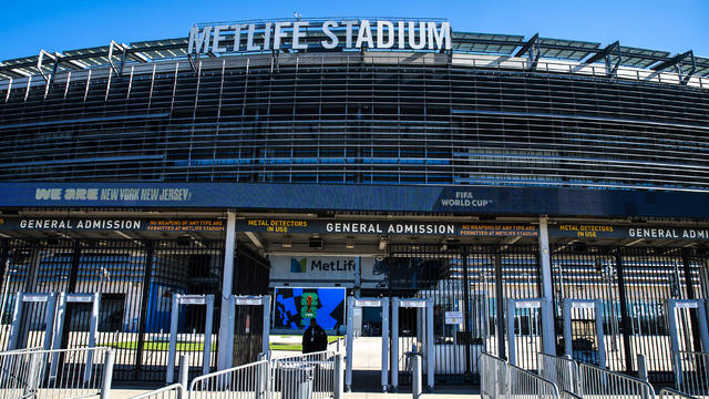 An exterior view of MetLife Stadium on February 5, 2024 in East Rutherford, New Jersey. 