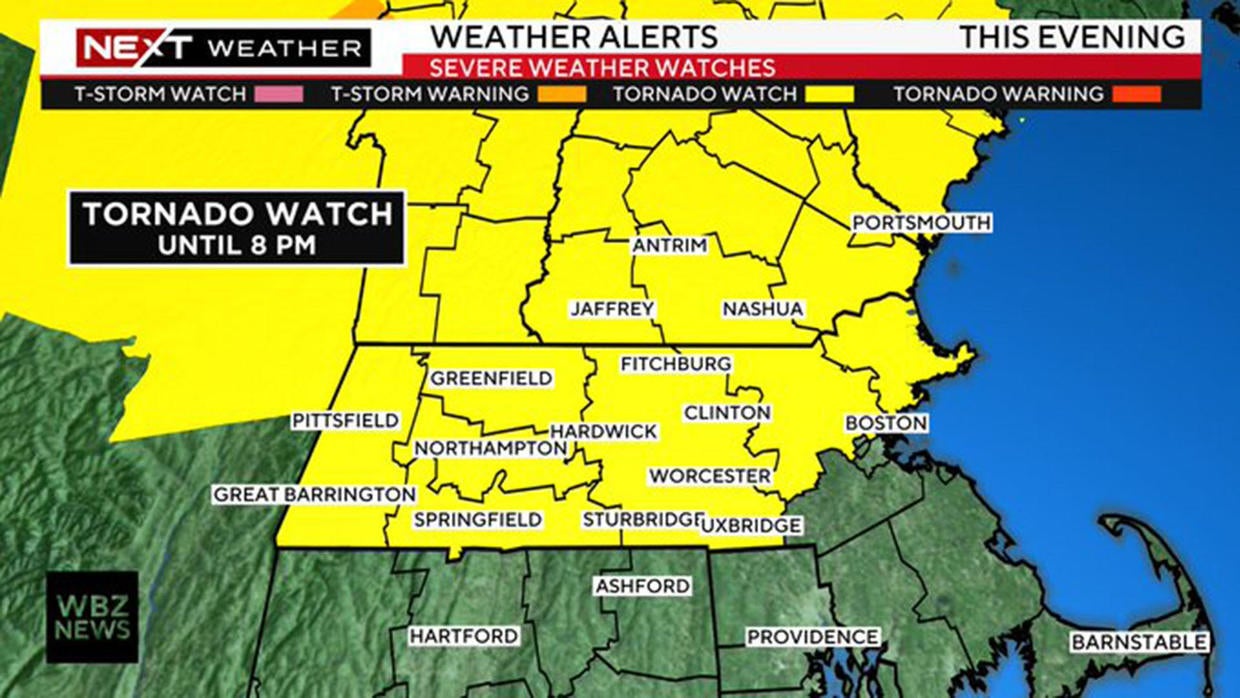 Tornado watch issued for parts of Massachusetts, New Hampshire - THE ...