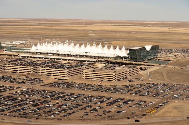 Aerial view of Denver International Airport, Colorado 