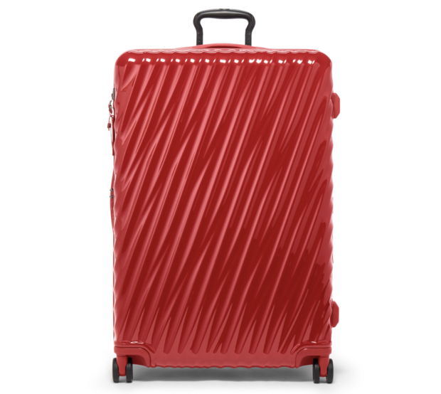 This durable hardcase polycarbonate luggage is made from recycled materials with a matte finish. It comes in four colors and features retractable top and side handles as well as a telescoping handle for easy maneuvering.  This hard case luggage piece is currently on sale for $665, reduced from $950.  Why we like the Tumi 19 Degree packing case:  It features a three-stage adjustable design, accommodating various heights for comfortable maneuverability. the four recessed dual spinner wheels provide smooth, 360-degree movement. 