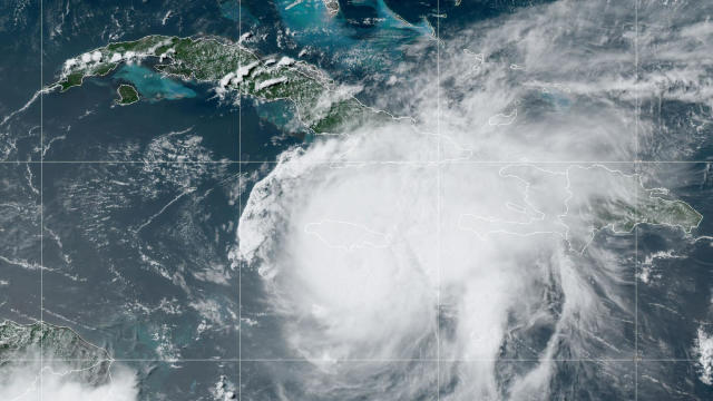 Hurricane Beryl is seen near Jamaica in a satellite image captured at 3 p.m. EDT, July 3, 2024. 