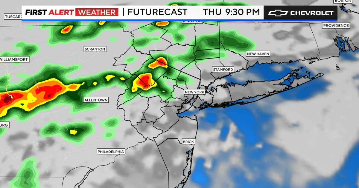 Will today’s weather affect the 4th of July fireworks? This map shows when the rain will stop in the NYC area.