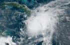 Hurricane Beryl is seen in the Caribbean in a satellite image captured at 9:10 a.m. EDT, July 3, 2024. 