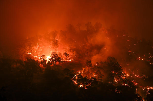 Thompson Fire: Wildfire in Butte County of California 