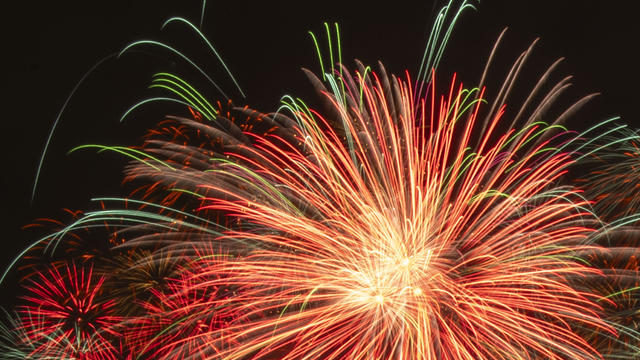 Fireworks that beautifully color the night 