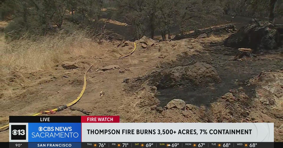 Firefighters making progress on the Thompson Fire in Butte County - CBS ...
