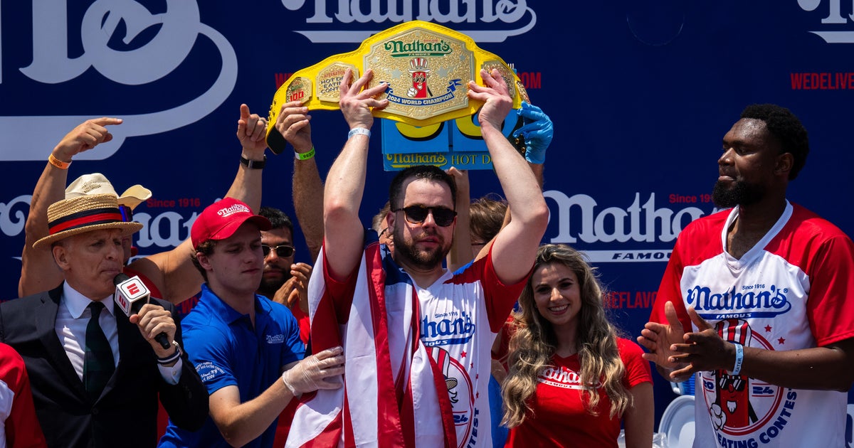 Patrick Bertoletti won the Nathan's Hot Dog Eating Contest with a 58, and Miki Sudo set a new women's division record with a 51. Patrick Bertoletti won the Nathan's Hot Dog Eating Contest with a 58, and Miki Sudo set a new women's division record with a 51.